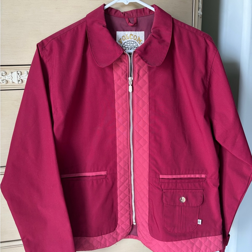 Volcom Women's Deep Red Jacket. Old School.
